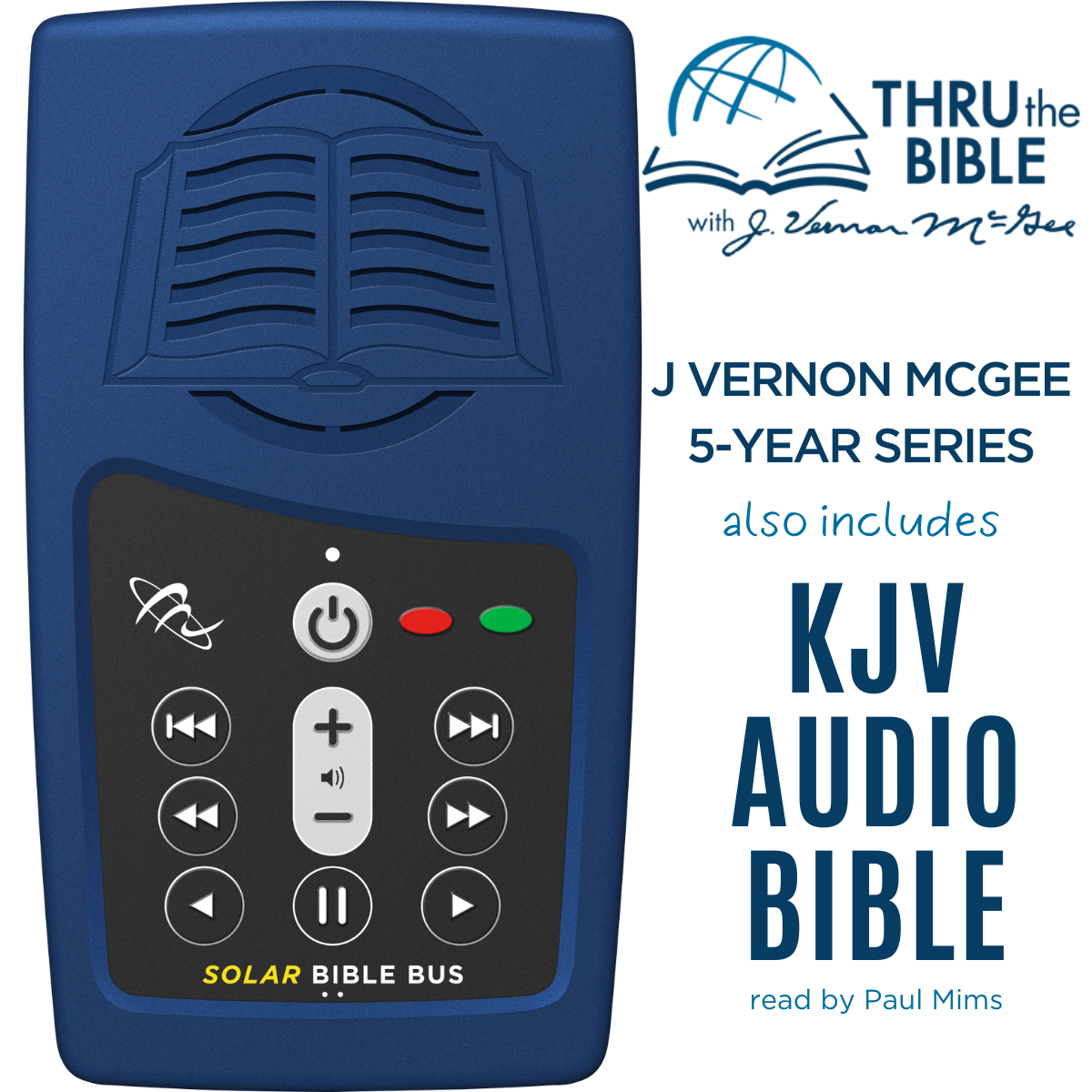 KJV Solar Bible Bus - J Vernon McGee Thru the Bible 5-Year Series MegaVoice USA